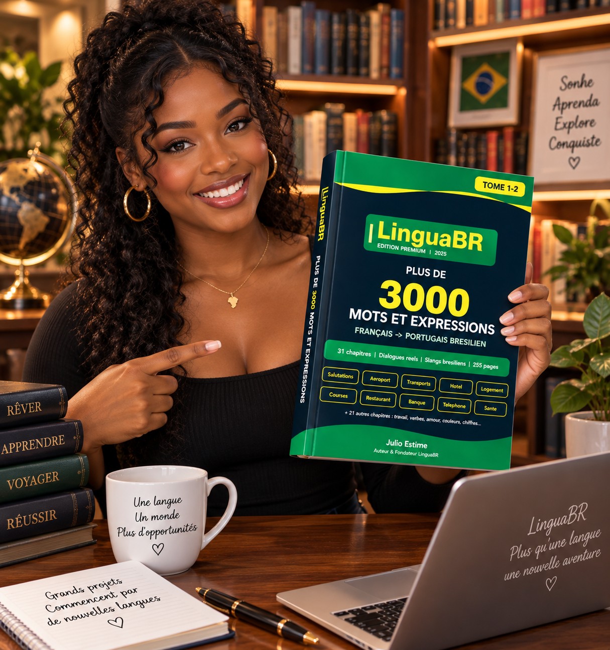 Julio Estime, fondateur de LinguaBR, présente le guide — plus de 3000 mots et expressions